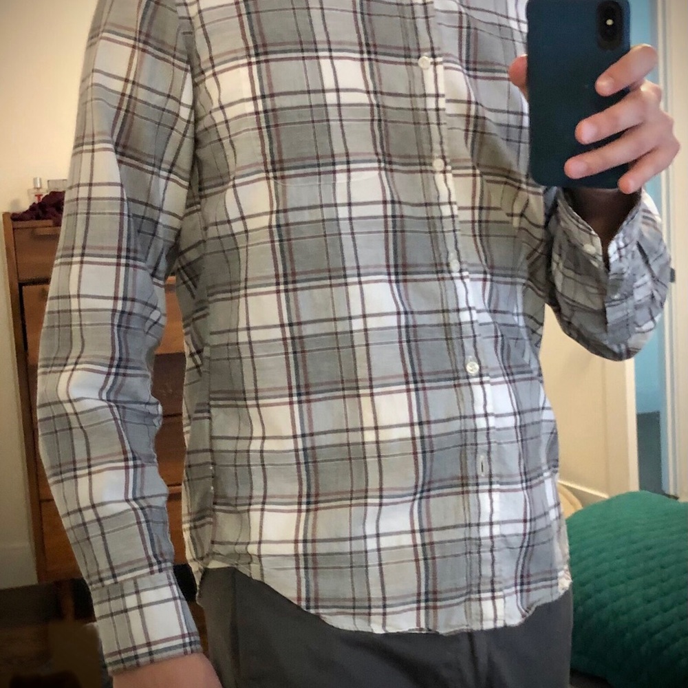 Used great condition j crew plaid shirt